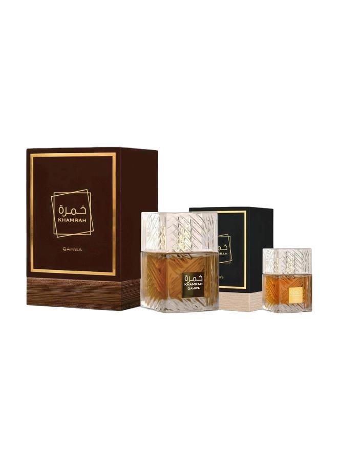 Lattafa Khamrah Qahwa Eau De Parfum 100 ml & Khamrah Unisex EDP by Lattafa 100ml Bundle - Image 2